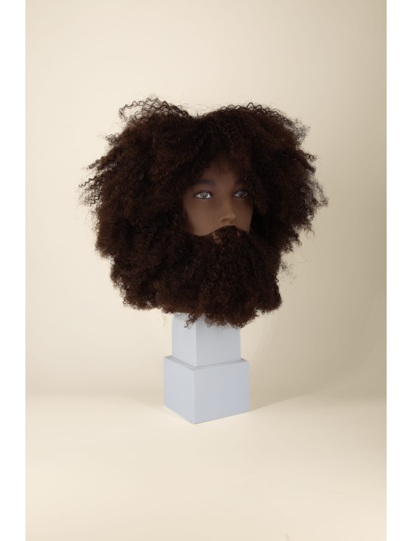 Tête à coiffer professionnelle coupe afro homme SCOTT