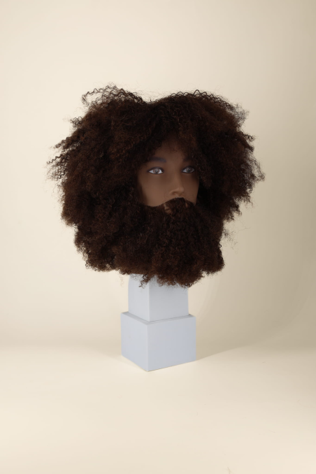 Tête à coiffer professionnelle coupe afro homme SCOTT