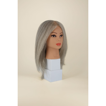 Tête à coiffer pro cheveux gris spéciale granny style