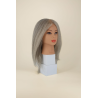 Tête à coiffer pro cheveux gris spéciale granny style